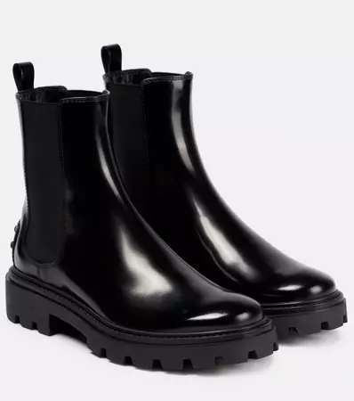 Patent Leather Chelsea Boots in Black - Tods | Mytheresa