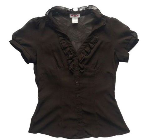 dark brown blouse