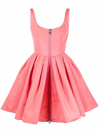 Alexander McQueen zip detail pink mini dress