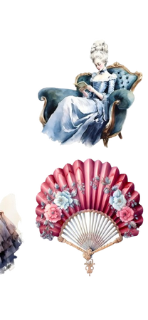 Fan, Marie Antoinette PNG:KlosetKouture