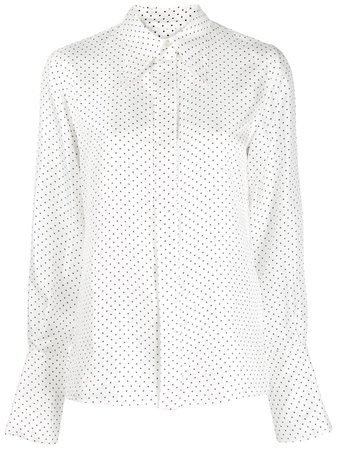 White Victoria Beckham 70's Collar Shirt | Farfetch.com