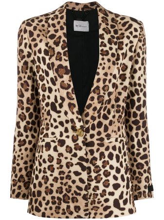 Be Blumarine Fitted Leopard Print Blazer | Farfetch.com