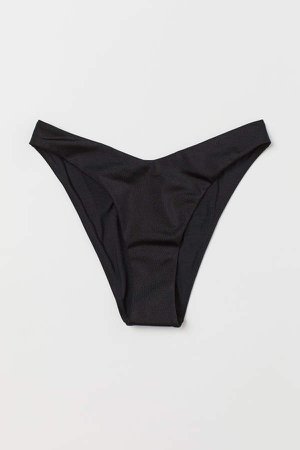 V-cut Bikini Bottoms - Black