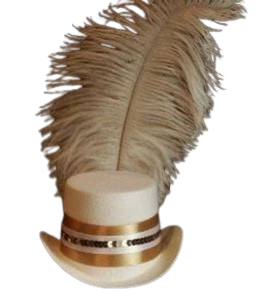 Ivory Burlesque Hat Headpiece:Google Search:KlosetKouture