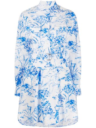 MSGM Jungle Print Shirt Dress - Farfetch