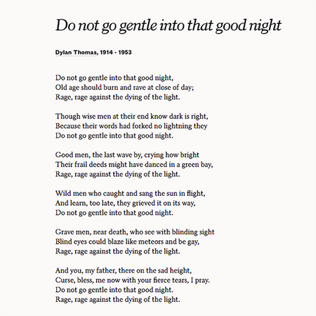 Dylan Thomas poem