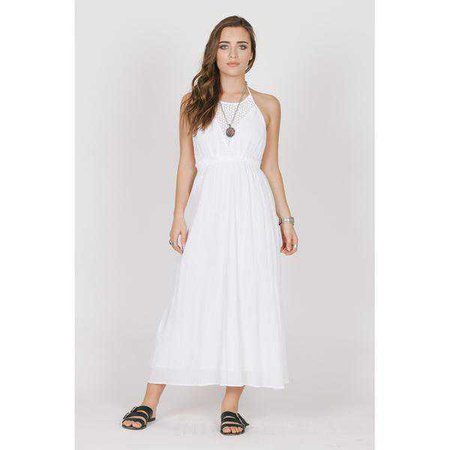 Formal Dresses | Shop Women's High Neck Maxi Dress at Fashiontage | R1837-11BL_001WHITE-1
