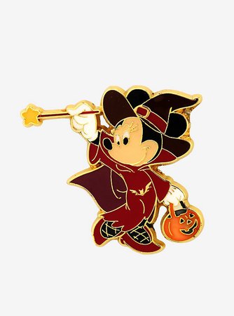 Disney Minnie Mouse Witch Glow-In-The-Dark Enamel Pin