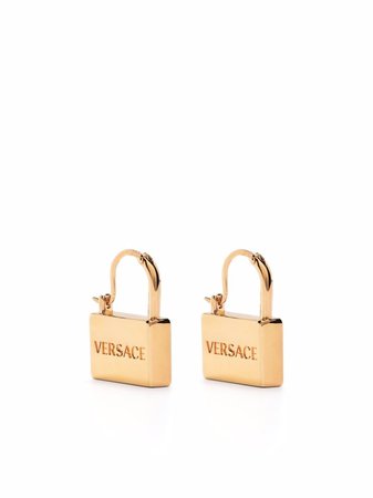 Versace Padlock Detail Earrings - Farfetch