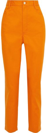 Reggie Cropped Cotton-blend Slim-leg Pants