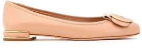 Buckled Leather Ballet Flats