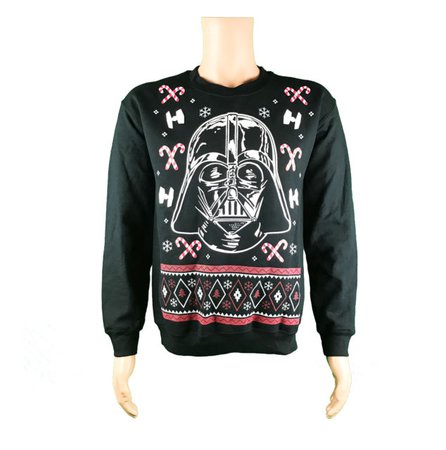 Star Wars Fair Isle Nordic Darth Vader Men's Size S Black Christmas Sweater | eBay
