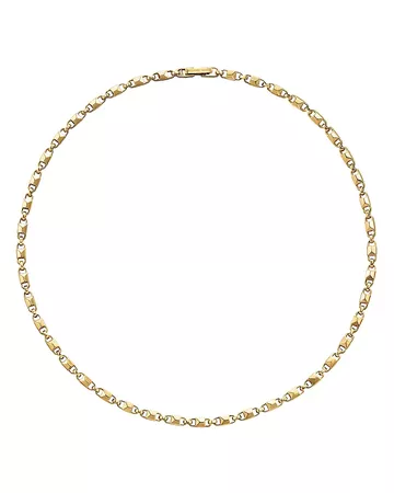 Michael Kors Mercer Small Link Sterling Silver Necklace in 14K Gold-Plated Sterling Silver, 14K Rose Gold-Plated Sterling Silver or Solid Sterling Silver, 16" | Bloomingdale's
