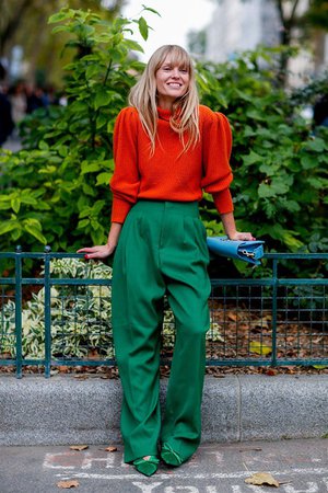 green blue and red fashion week - Google Search