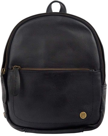 MAHI Leather - Mini Backpack In Ebony Black Full Grain Leather