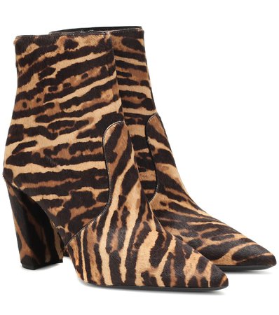 Leopard-Print Calf Hair Ankle Boots | Prada - Mytheresa