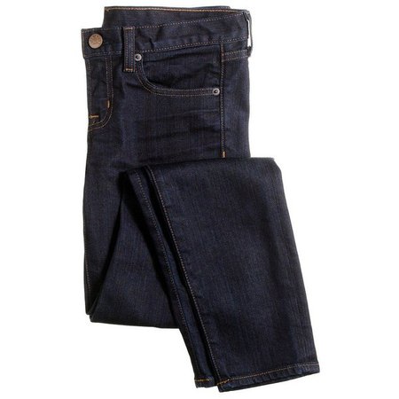 dark blue folded skinny jeans