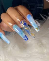 royal blue tapered square nails - Google Search