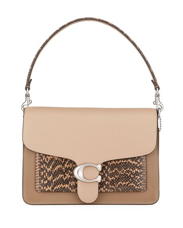 Coach 1941 Tabby Colorblock Mixed Leather Shoulder Bag with Exotic Pocket | Neiman Marcus