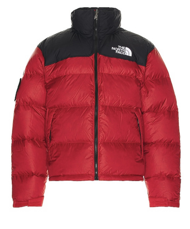 men’s red north face puffer