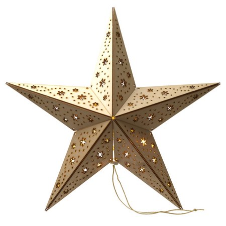 Hanging Wooden Star with LED - Cosy Home Store