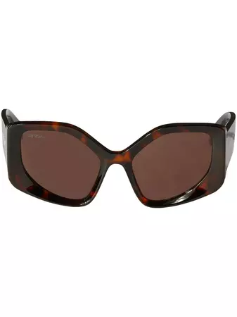 Off-White logo-print Sunglasses - Farfetch