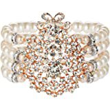 Amazon.com: BABEYOND 1920s Flapper Bracelet Art Deco Pearl Bracelet Great Gatsby Elastic Imitation Pearl Bracelet Roaring 20s Accessories Jewelry 5 Rows (Rose Gold): Jewelry