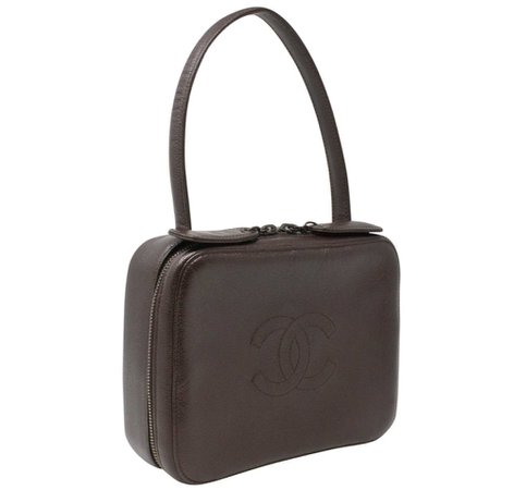 Chanel 90s Brown CC Box Bag (shopdecru.com)