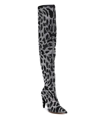 Alexandre Vauthier Couture crystal-embellished knee-high Boots - Farfetch