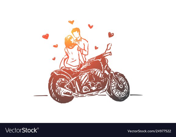 Young couple on date outdoors Royalty Free Vector Image