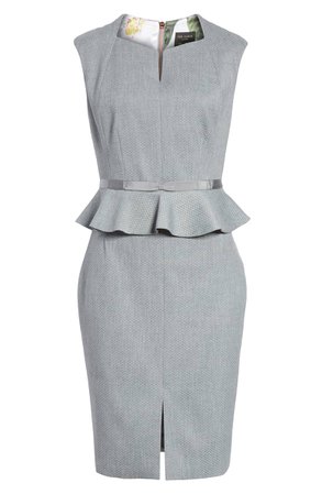 Ted Working Title Textured Peplum Dress TED BAKER LONDON