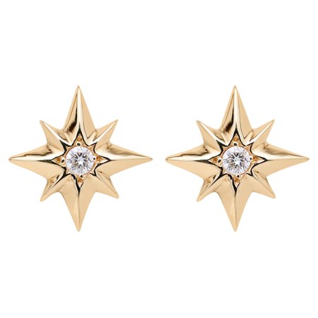 Compass rose earrings
