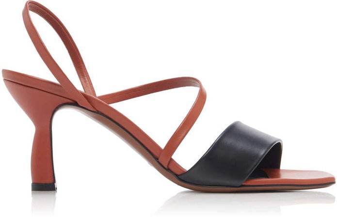 Ecu Two-Tone Leather Sandals