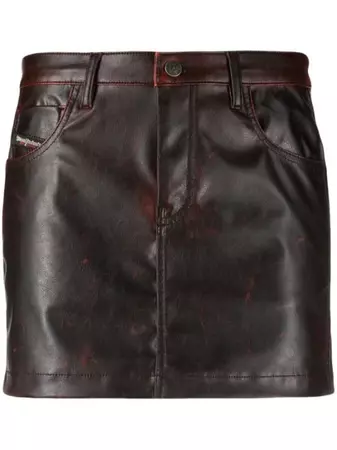 Diesel O-Kin faux-leather Miniskirt - Farfetch