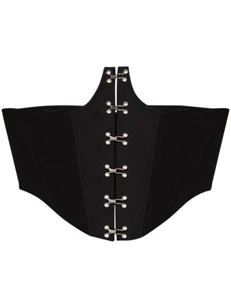 Dion Lee hook-fastening strapless corset black A3442R21 - Farfetch