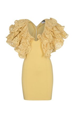 Carmen Lace-Trimmed Organic Cotton Mini Dress By Rotate | Moda Operandi