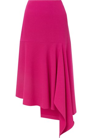 Balenciaga | Asymmetric wool-blend midi skirt | NET-A-PORTER.COM