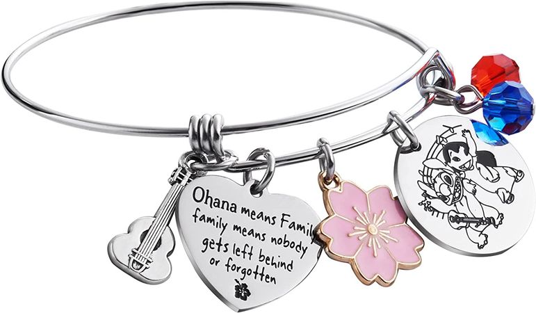 Amazon.com: Stitch Bracelet Lilo and Stitch Gifts for Women Girls Ohana Means Family Friendship Gift Stich Jewelry Charm Bracelets: Clothing, Shoes & Jewelry