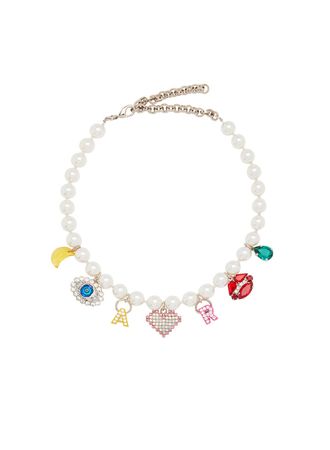Pearl necklace with charms – Alessandra Rich