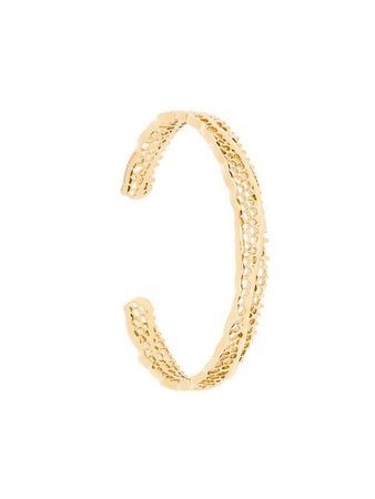 Aurelie Bidermann 18kt yellow gold diamond vintage lace bracelet