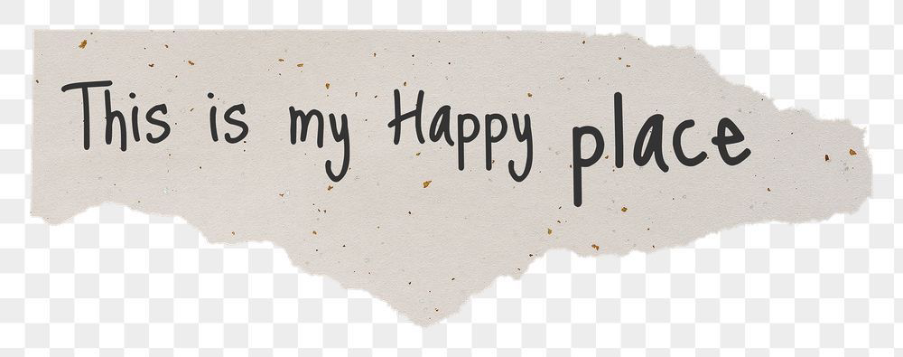 happy place paper quote