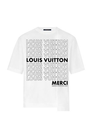 LV LIST PRINTED PATCHWORK OVERSIZE TEE - Ready-to-Wear | LOUIS VUITTON ®