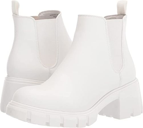 Amazon.com | Steve Madden Women's HOWLER Ankle Boot, White, 8 | Boots