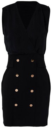 *Izabel London Black Tailored Blazer Dress