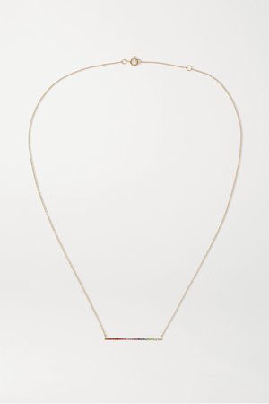 Rose gold 18-karat rose gold multi-stone necklace | Diane Kordas | NET-A-PORTER