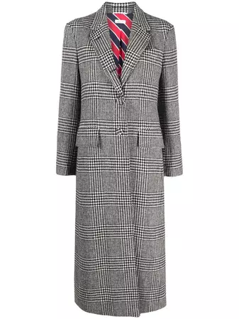 Thom Browne Unconstructed Prince Of Wales Wool Overcoat - Farfetch