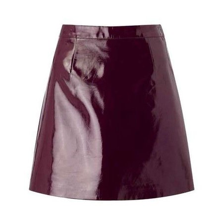 Purple Patent PU Skirt
