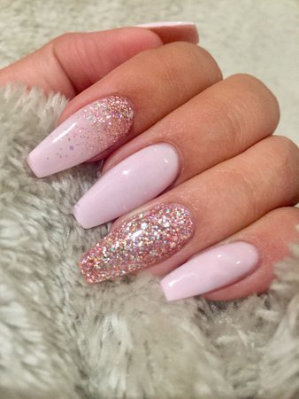 pastel pink baby pink coffin nails - Google Search