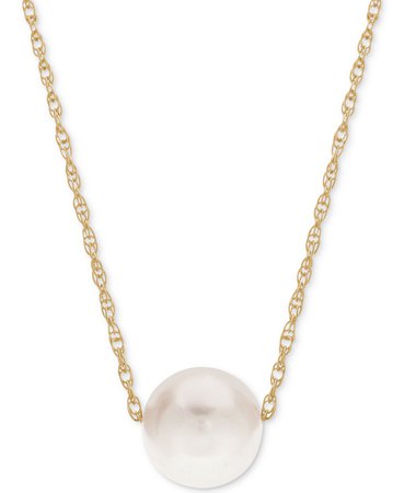 Macy's 14k Gold Cultured Freshwater Pearl Choker Necklace