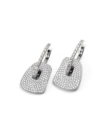 Mattioli Small 18K White Gold & Diamond Puzzle Drop Earrings